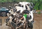 3 Dead, another critical as a bus & car collided in Dwarka Delhi