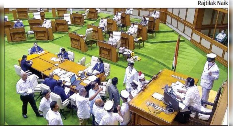 Goa: Monsoon Session Off to Rocky Start, Opposition Placing the Government in Mattresses