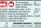 Like Aurangabad, Cancel STD XI Cap for Nagpur too: academics