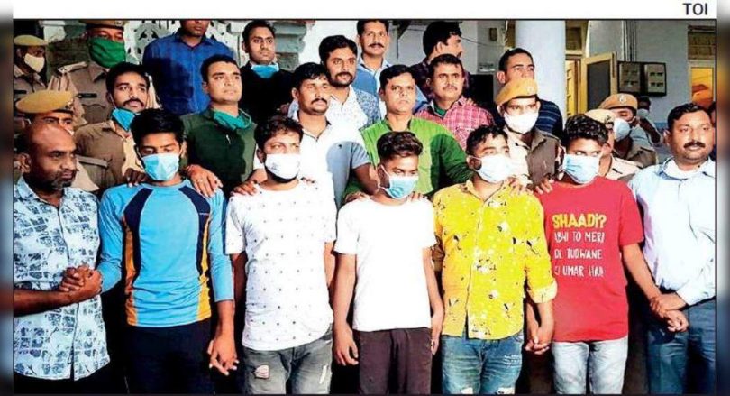 Gang riding a bicycle in the style of 'Dhoom' to seize a gold chain