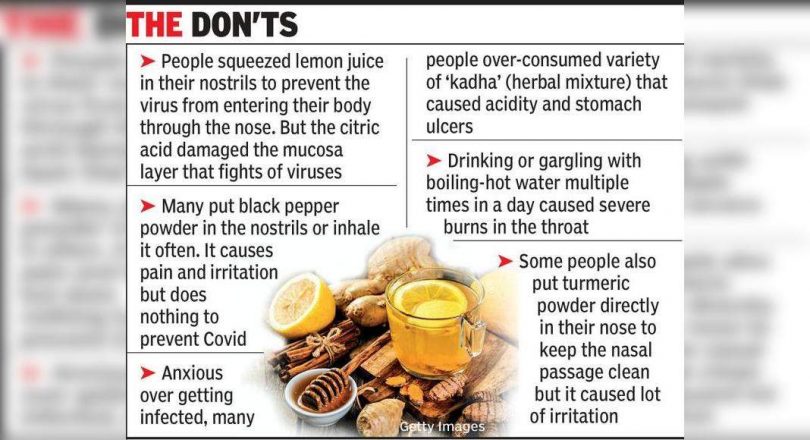 Don't overdo it with your home medicine