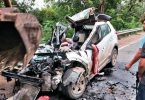 Four die after the car Rams to the St bus in the udepur chhota