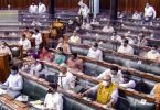 New normal? Parliament does business in the middle of the din