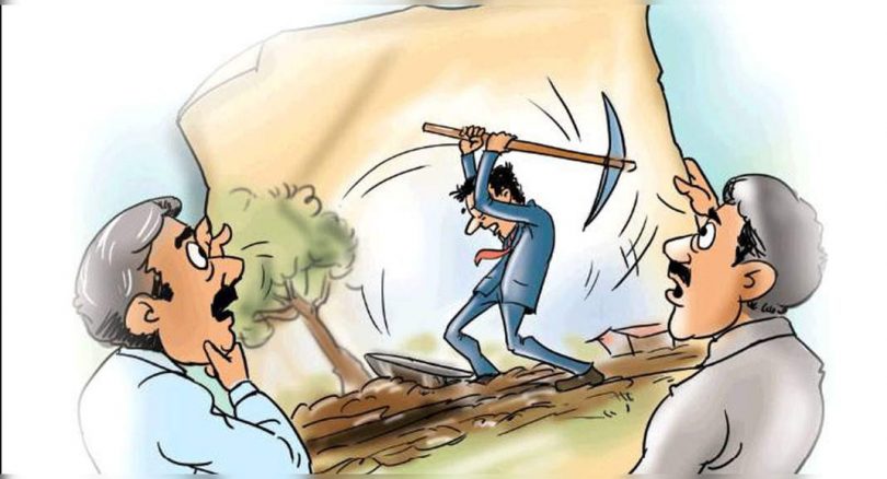 NRG in Sydney digging a pool in Kheda Village