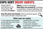 44 Arrested from 'Mujra Party' at Faridabad Hotel, Greed Bail