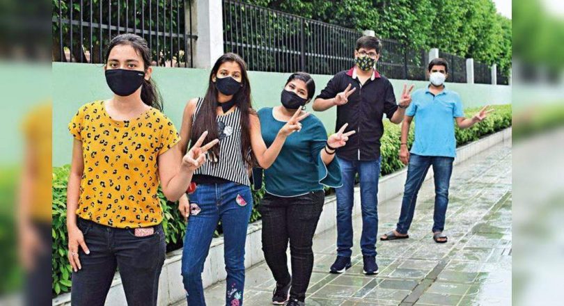 Smile after tense waiting for the results in Covid