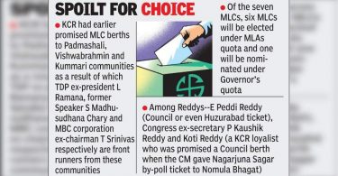 Notice for Polling to Telangana LC in August?