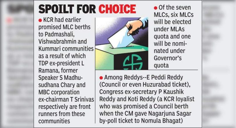 Notice for Polling to Telangana LC in August?
