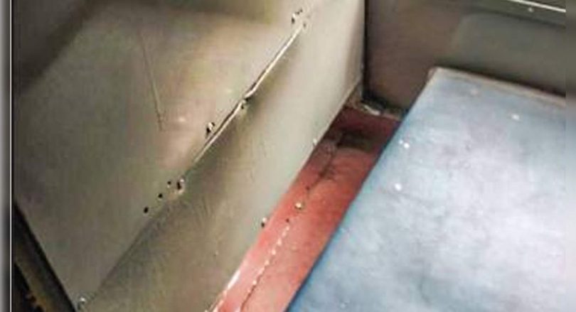 Strengthens to reduce the foot space on the MTC bus for passengers