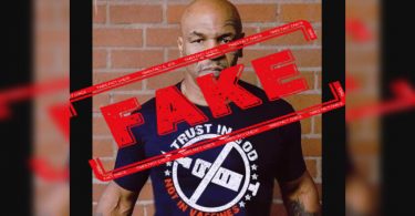 Picture of Virus Mike Tyson Sporting Anti-Vaccine Fake T-Shirt