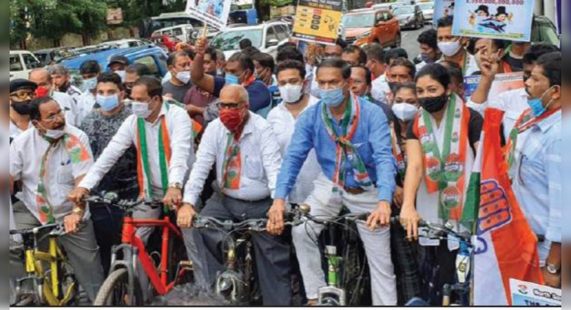 Goa: Congress holds the cycle, wants excise & VAT on the fuel axis