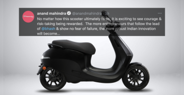Mahindra praised Ola Electric after 1L pre-ordered