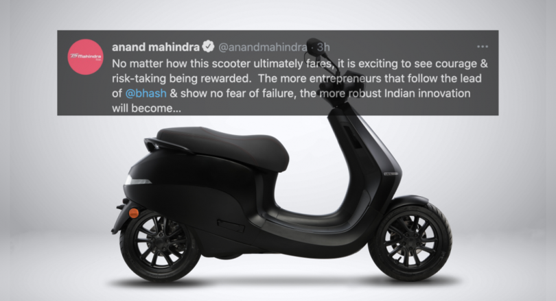 Mahindra praised Ola Electric after 1L pre-ordered