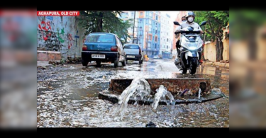 Open hole and damaged threats to commuters in HYD