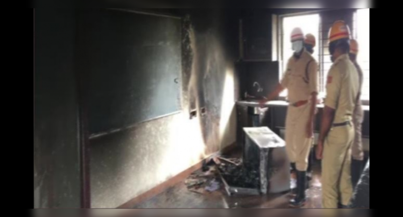The fire broke in the SSLC exam center in DK