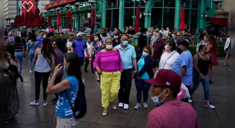 Officials suggested wearing a mask in Las Vegas as a Covid case up