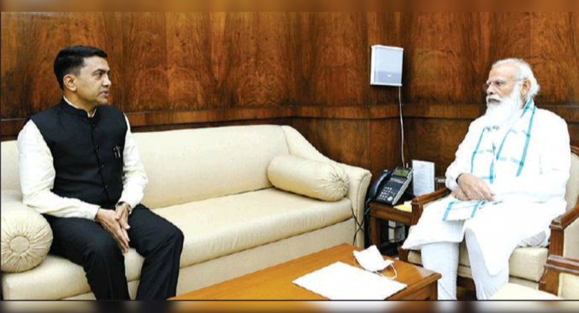 CM Pramod Sawant met Narendra Modi, warned him on the 'political situation' in Goa