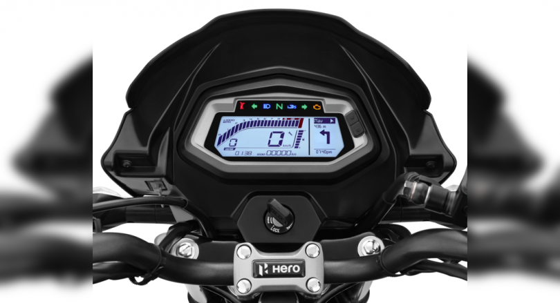 This new hero motorcycle displays a turn-by-turn navigation, Bluetooth and USB charging port