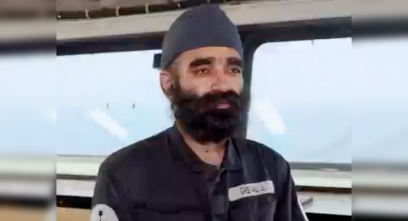 Part of the Indian crew member part of the English Navy exercise in the Indian Ocean