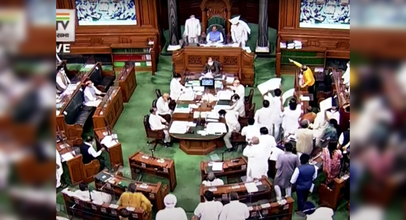 The Proceedings of Lok Sabha was postponed for the third time in the middle of the invaded opposition