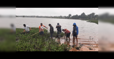Residents of Dharwad Hyacinth Split from Lake
