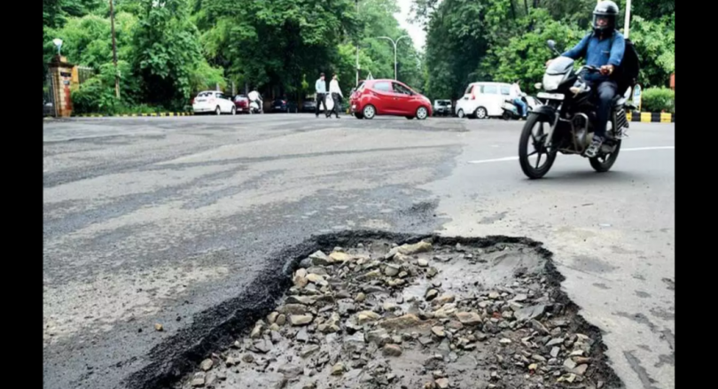 Nearly two thirds of Nagpur roads are decorated with holes, craters