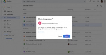 Google Drive gets the ability to block spam users