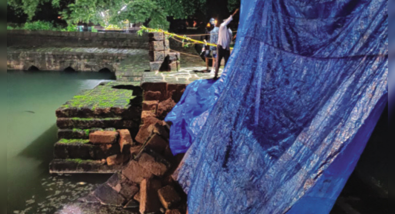 Goa: Part of the Safa Mosque treated with ASI collapsed due to rain
