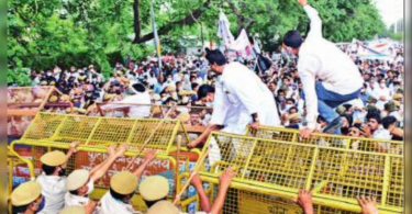 Pegasus Row: Congress stir outside Raj Bhavan in Rajasthan