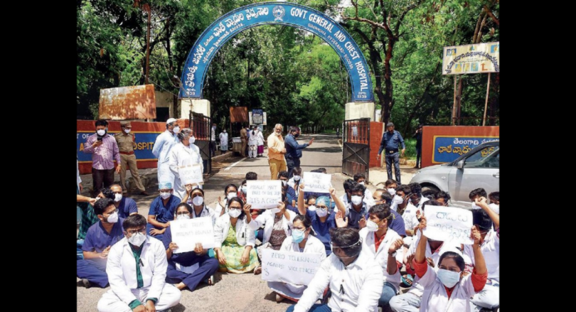 Hyderabad: Junior Document boycotted tasks for a day at the chest hospital