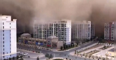 More than 100 meters Sandstorm High Engulfs China Dunhuang