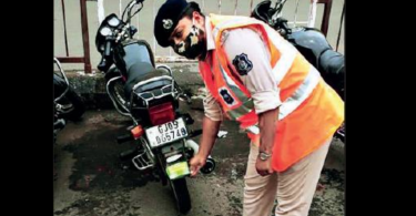 Surat: Hey Champ! This sticker will tell you traffic violators