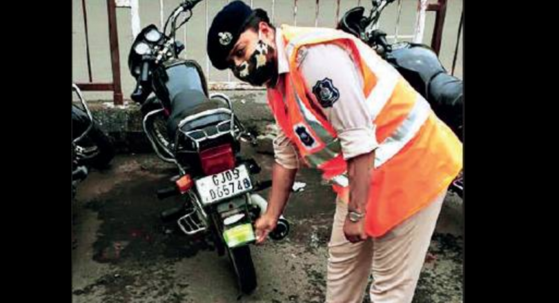 Surat: Hey Champ! This sticker will tell you traffic violators