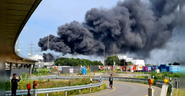 Explosion in the Chemical Complex in the City of Leverkusen Germany