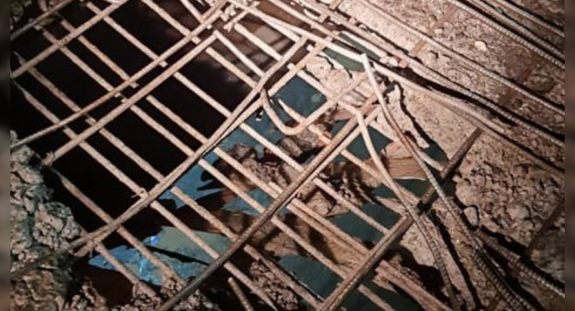 Mumbra bypass is closed for traffic during rain damage