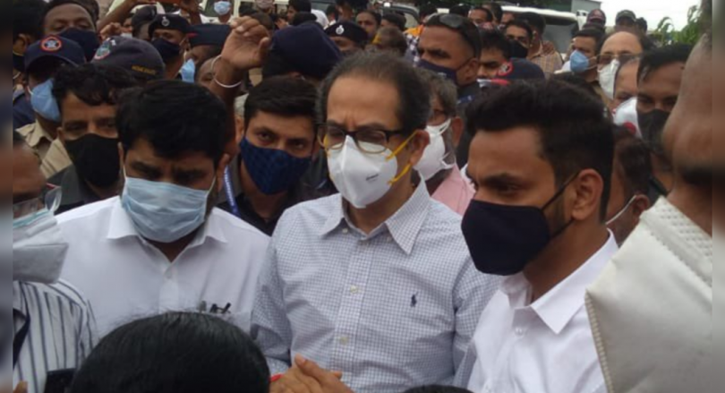 Uddhav Thackeray visits flooded areas in Kolhapur