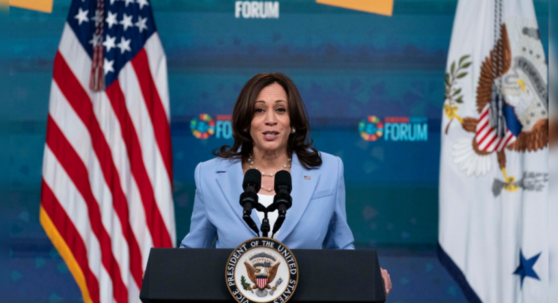 Gender equality makes democracy stronger, said Kamala Harris