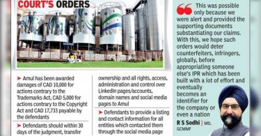 Amul won the case of its first trademark violation outside of India