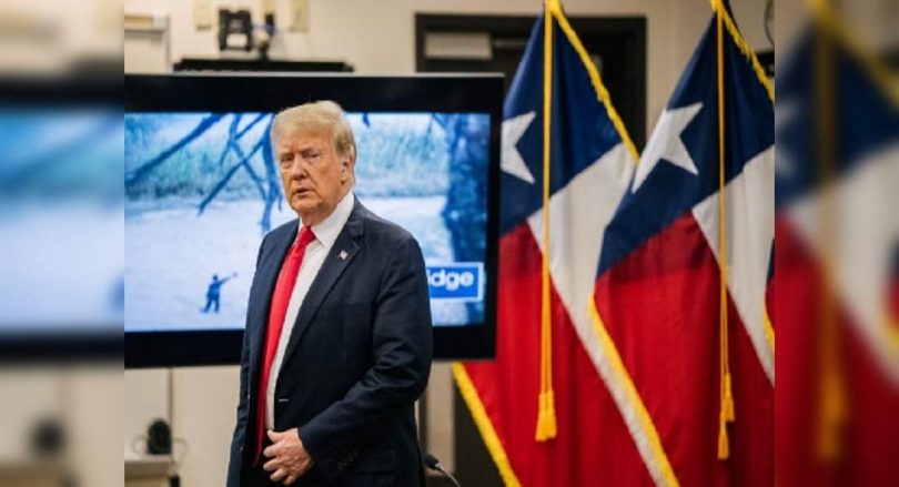 Trump on the US-Mexican border, highlight the 'dangerous' migrant surge