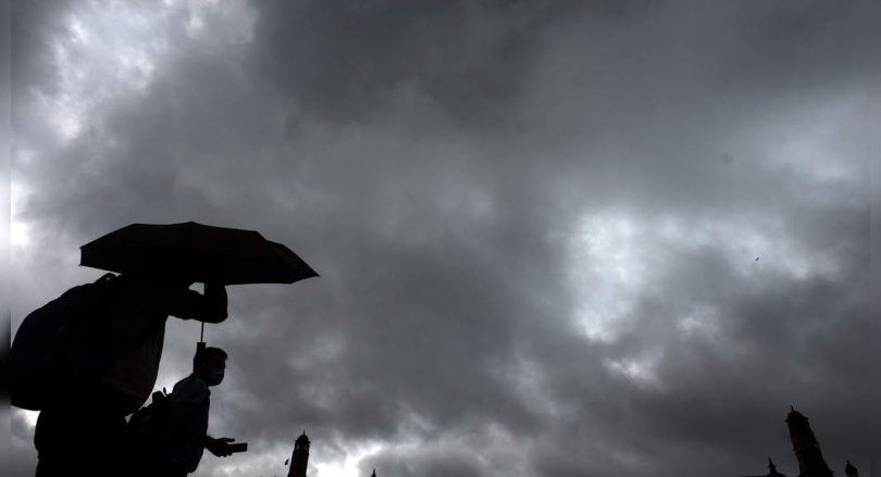 The weather was mostly dry in North India, rainfall parts from several southern states