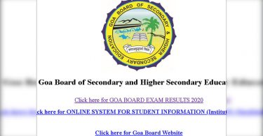 Goa Board Class Results 12 Will Be Released at Gbshse.gov.in