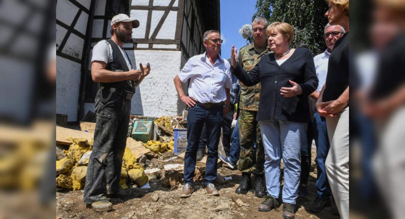 Merkel promises quick assistance in the 'scary' flood record