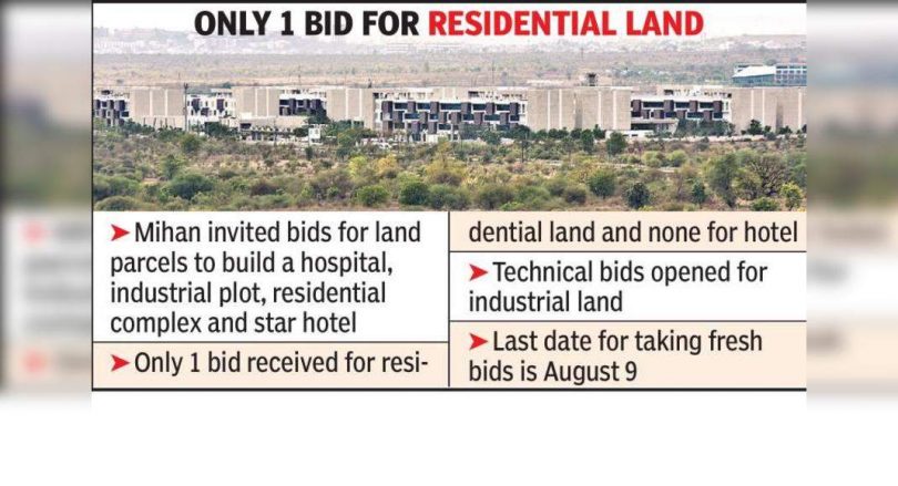 No takers for larger land parcels at Mihan auction