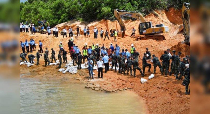 Two dams in Mongolia in China collapsed after heavy rain
