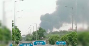 Smoke billowed from across the border sending 'warning' here