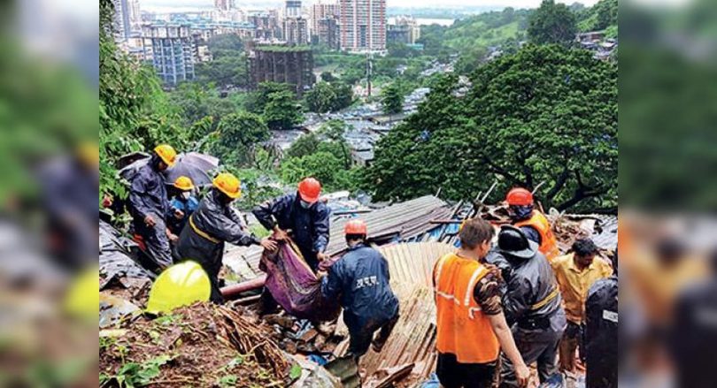 Maharashtra: Three years old, four of his family were killed when landslides buried the Hutment