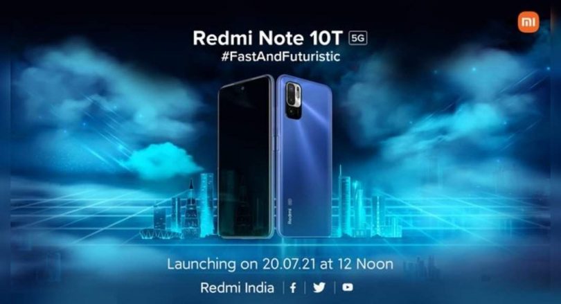 Redmi note 10t 5g to be launched in India today at 12pm: the price and features expected