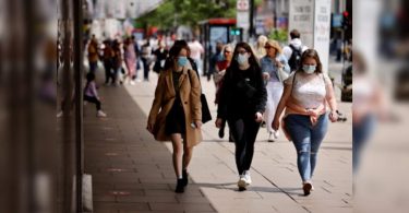 The case of Covid-19 England rose by almost 41% over the past week