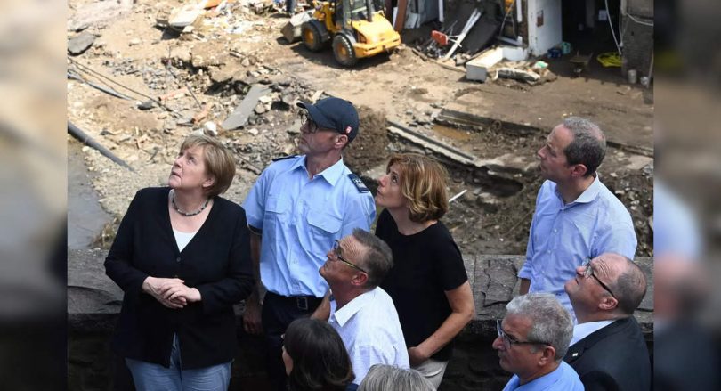 Merkel towards the flood zone facing questions for readiness