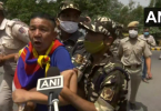 Faceoff: Netizens are angry because Delhi's police holders' Tibetan '' protesters